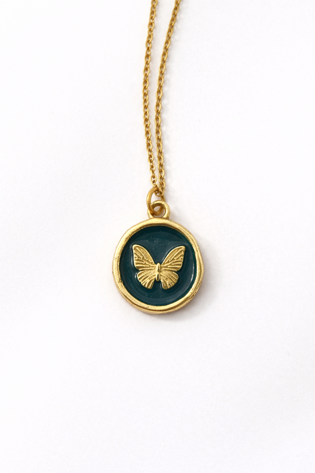 Green Butterfly Necklace